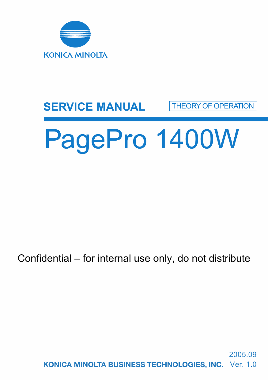 Konica-Minolta pagepro 1400W THEORY-OPERATION Service Manual-1